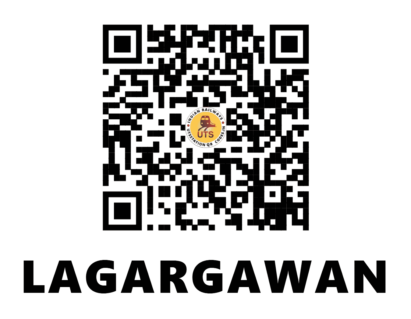 UTS QR Code for LAGARGAWAN - LGCE - WC (MADHYA PRADESH)